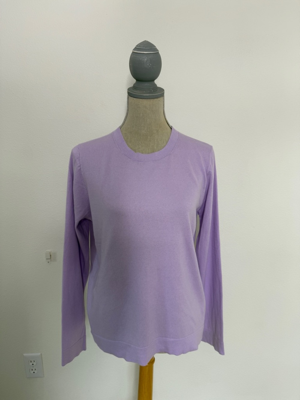 J Crew cotton Teddie crew neck sweater. Sz L EUC